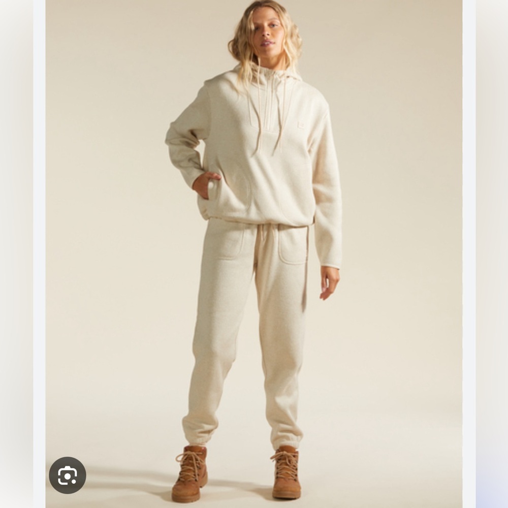 Billabong Adventure Division Fleece Lined Sweatsuit - Size M - Heather Oatmeal